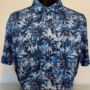 CS Blue Bamboo Print Polo